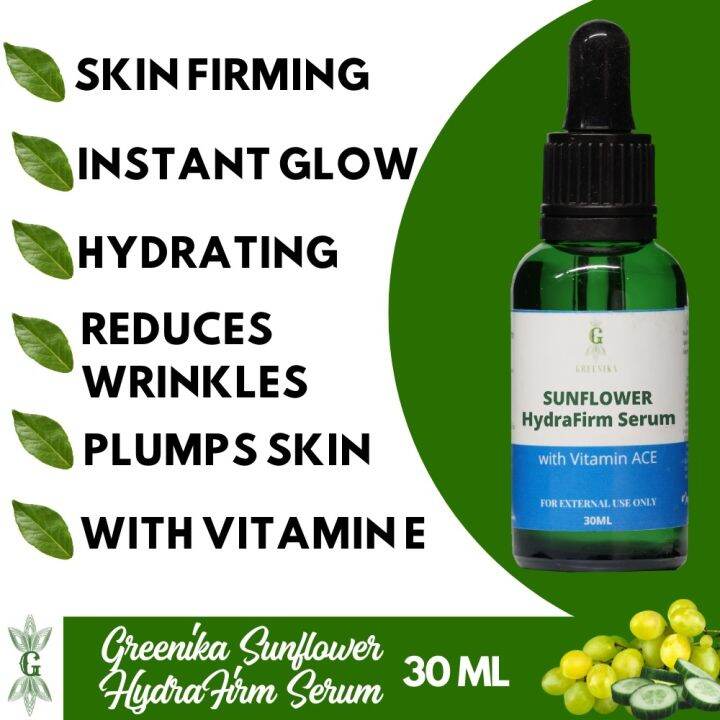 [ SUNFLOWER OIL SERUM ] Greenika Hydra Firm Serum For Skin Firming AntiAging w/ Sunflower Oil