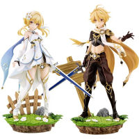 Genshin Impact Lumine Aether อะนิเมะรูป Traveler Brother น้องสาวเกมสองมิติอุปกรณ์ต่อพ่วง Action Figure ของเล่น Decor