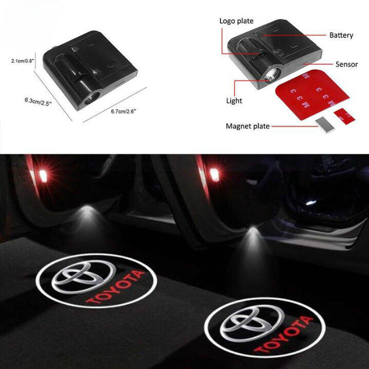 Xuming 2pcs Toyota Car Door Led Light Projection Lamp Door