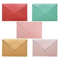 10Pcs Candy colors Envelope Letter Wavy Pearly Triangle Wedding Invitations Stationary Party gift cartoon stickers 11x16cm