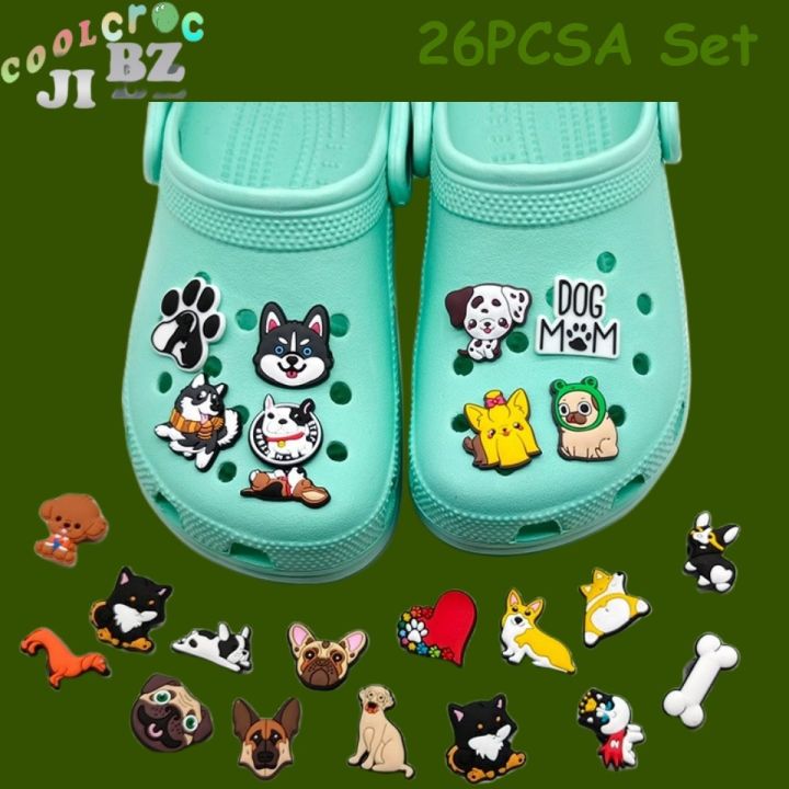 jibbitz-อุปกรณ์เสริมรองเท้า-crocs-dog-น่ารัก-26-ชิ้น-ต่อชุด