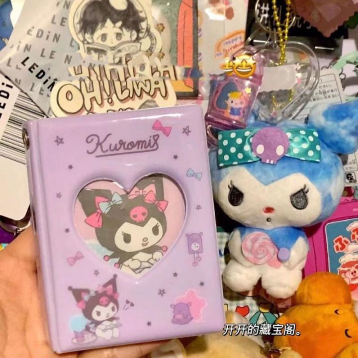 Sanrioes Anime Kuromi Cinnamoroll Melody Photo Album Cartoon Idol Pictures Storage Book Card 8326