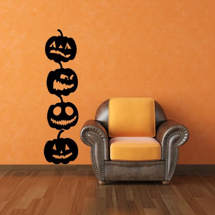 4-packlot-pumpkin-vinyl-wall-art-decal-stickers-diy-halloween-decor-pumpkin-decals-halloween-decals-free-shipping-h001