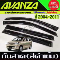 คิ้วกันสาดประตู สีดำ โตโยต้า อเวนซ่า TOYOTA AVANZA 2004 2005 2006 2007 2008 2009 2010 2011