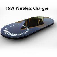 ❦❍❒ 2 in 1 transparent Fast Wireless Charger 15W For iPhone 12 13 Qi Fast Charging for Samsung Xiaomi Huawei For samsung watch