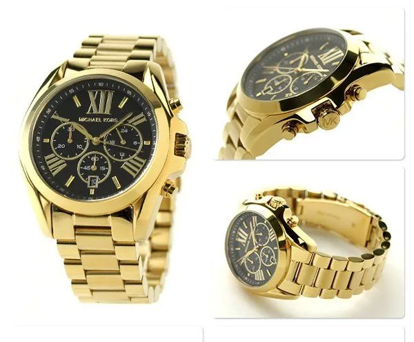 Michael Kors Bradshaw MK5739 Watch Gold Steel Bracelet And Black |  