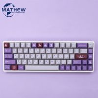 Tuzi Rabbit Keycap Purple Color PBT cherry Profile Keycaps for GMK 68/87/980 keyboard