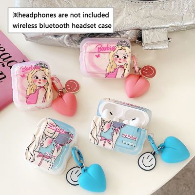 เคสหูฟังบลูทูธไร้สาย จี้รูปมงกุฎบาร์บี้ เจ้าหญิง สําหรับ Airpods 1 2nd 3 Pro2 Airpodspro Generation