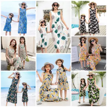 Girls Summer Dresses Cute Pattern Flying Sleeve Stretch - Temu