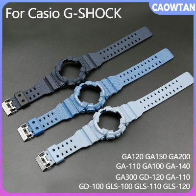 Tali Jam Tangan Silikon พร้อมเคสสายนาฬิกาสำหรับ G-SHOCK GA-110 GA100 GA120 GA-140 GA150 GA200 GD-120 GA300/100/110 GLS-100 110ชุดซิลิโคน120พร้อมเครื่องมือ