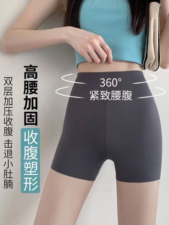 the-new-uniqlo-three-point-shark-pants-womens-outerwear-summer-thin-safety-pants-anti-slip-high-waist-tummy-control-barbie-bottoming-shorts