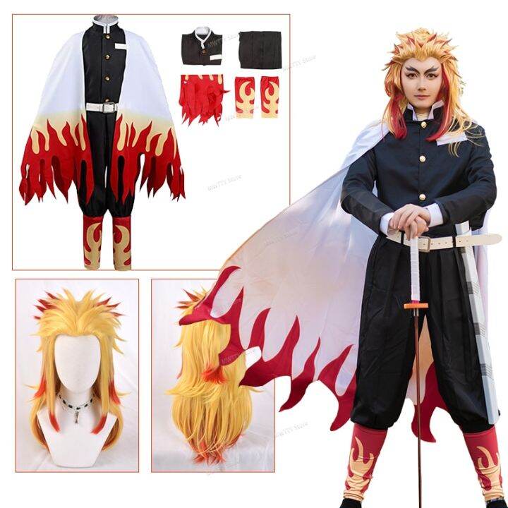 Adult Rengok Kyoujurou Costume Anime Anime Demon Slayer Rengoku ...