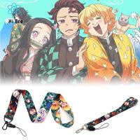 JUNRU3703พวงกุญแจห้อยสร้อยคอ Kimetsu No Yaiba สายรัดข้อมือสายคล้องสายคล้องโทรศัพท์มือถือ