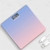 Digital Scale Body Weight Gradients Color Bathroom Scale Floor Scales Glass LED Digital Bathroom Weighing Scales USB Charging Luggage Scales