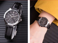 นาฬิกา Casio รุ่น LTP-V300L-1A นาฬิกาผู้หญิง สายหนังสีดำ หน้าปัดดำ สุดหรู - มั่นใจ ของแท้ 100% รับประกันสินค้า 1 ปีเต็ม