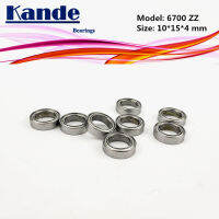 6700ZZ 10x15x4mm 10pcs ABEC-1 6700 ZZ Thin Section Deep Groove Ball Bearing 6700