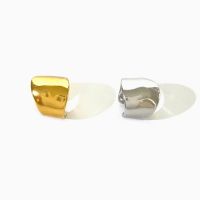 PerisBox Irregular Gold Silver Plated Non Piercing Helix Ear Cuff Earrings Women Minimalist Brass Metal Clip On Earring Gifts