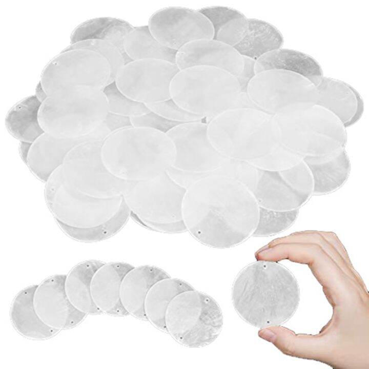 60-pcs-2-inch-round-capiz-shells-with-2-holes-round-natural-shell-white-shells-for-wind-chimes-jewelry-making-home-decor