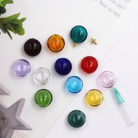 1X Flat Diffuser Perfume Refillable Aromatherapy Bottle Pendant Jewelry Round Glass