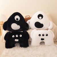 35/45CM Three Eyed Monster Plush Pillow Cute Cartoon Anime Stuffed Black White Big Eye Doll Sofa Decoration Sleep Cushion Toy