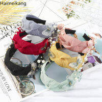 Haimeikang แถบคาดศีรษะแฟชั่นผีเสื้อยางรัดผมแบบถัก Headdress เครื่องประดับผมสำหรับสตรี