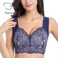 【YP】 Flarixa plus size bralette sem costura sutiã feminino push up ossos respirável rendas underwear baixo corte lingerie regata