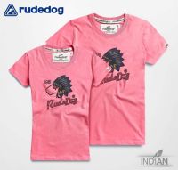 Rudedog เสื้อยืดชาย รุ่น Indian ชมพู (ราคาต่อตัว)