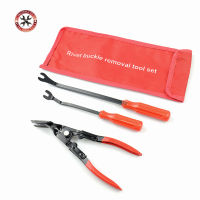 Red Car repair Auto Car Door Panel Remover Clip Trim Auto Fastener Pliers Puller Tool Retaining Clip Remover Pry Bar Tool