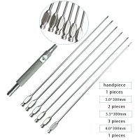 Liposuction Handpiece Suction Handle With 6Pcs Cannulas 3.5Mm For Leg Arms Liposuction Fat Remove Needle