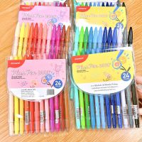 Pluspen (24สี) ปากกา ปากกาสี ปากกาเมจิก ปากกาสีเมจิก สีเมจิก พลัสเพน สี ปากกาหัวแหลม