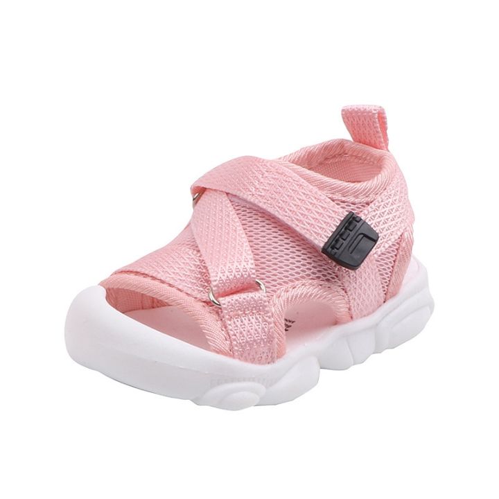 summer-toddler-sandals-baby-girl-shoes-solid-color-net-cloth-breathable-boys-sneakers-kids-infant-sport-sandals