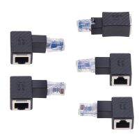 90 Derajat 8P8C RJ45 Converter Ethernet Network Adapter Extender Multi-angle Coupler Extension Adapter Converter Connector