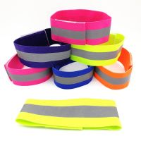 【CW】 2pcs Visibility Armbands Elasticated Ankle Bands Reflective Wristbands Reflector Strips Safety Band