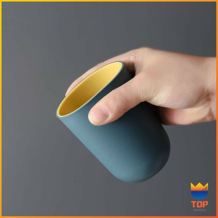 top-แก้วน้ำพลาสติกแข็ง-แก้วกาแฟของชำร่วย-ของที่ระลึกงานแต่ง-แก้วสกรีนโลโก้-ของที่ระลึกงานเกษียณ-double-color-cups