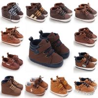 【hot sale】 ℗ C19 Brown Baby Shoes Walking Toddler Shoes Soft Sole Newborn Birthday Infant Kids Boy Sneaker