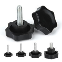 M4 M5 M6 M8 M10 M12 พลัม Bakelite มือกระชับสกรู Handle Bolt ด้าย Star Shaped Clamping Nuts ลูกบิดเหล็กคาร์บอน-asdewrwerds