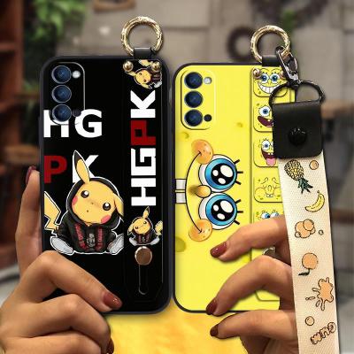 armor case Cute Phone Case For OPPO Reno4 5G Cover Cartoon protective Wristband New Arrival Silicone Durable Waterproof