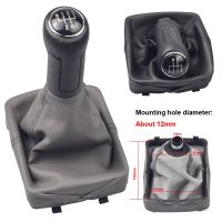 【DT】 hot  ABS Car Accessories Manual Gear Shift Knob Shifter With Gaiter Boots For VW Polo 9N 9N2 2002 2003 2004 2005 2006 2007 2008 2009