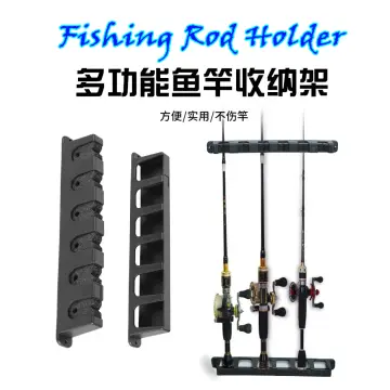 24 Pack Wall Mounted Fishing Rod Storage Clips Clamps Holder
