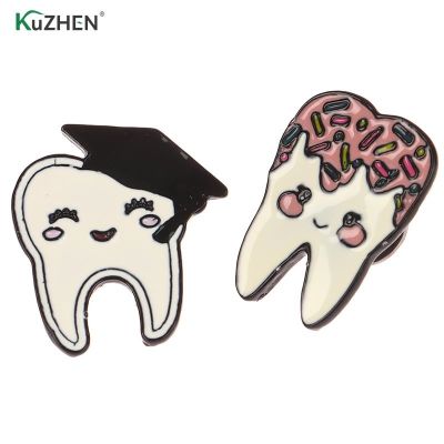 【JH】 1PC Cartoon Syringe Pill Enamel Pins Teeth Brooches Organ Metal Badge Denim Lapel Pin Jewelry Gifts Kids