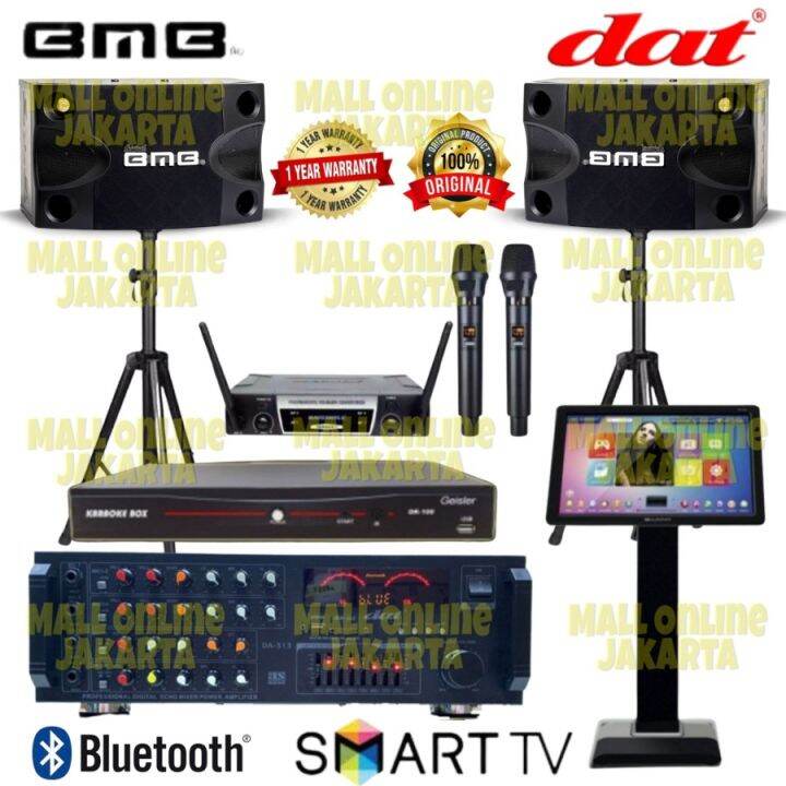 Paket Sound System Bmb 8 Inch Dvd Karaoke Layar Touchscreen Lazada