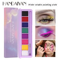 ✘┋◑ 8 Colors Water-Soluble Body Paint Cream Eyeliner Eye Shadow Fluorescent Paint Face and Body Paint Palette