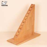 TOOYFUL Montessori ขาตั้งการสอนคณิตศาสตร์เอดส์ Stable 41X9X19.5ซม. วัสดุฐานแท่งยาวสีแดงสีน้ำเงินสำหรับเด็กก่อนวัยเรียน