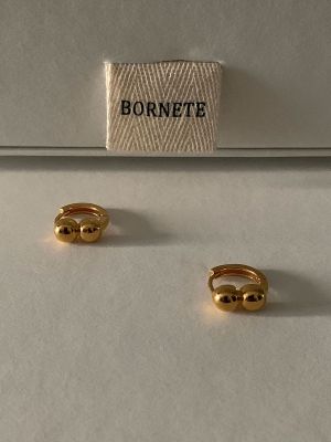 [COD] ins popular designer brand bornete ball earrings female niche temperament high-end light luxury