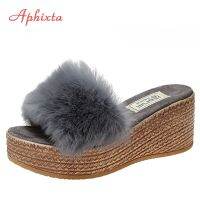 [A NEW HOT] Aphixta 7ซม. Wedge Heels WarmWomen รองเท้าแตะลายไม้ผู้หญิง39; S รองเท้าแพลตฟอร์มรองเท้าผู้หญิงรองเท้าแตะ Zapatos Mujer