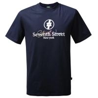 DSL001 เสื้อยืดผู้ชาย 7th Street เสื้อยืด รุ่น TPF016 สีกรมท่า ผลิตจากผ้า Cotton USA เสื้อผู้ชายเท่ๆ เสื้อผู้ชายวัยรุ่น