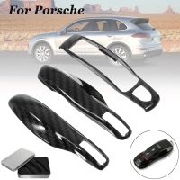 3Pcs Carbon Fiber Color FOB Remote Key Case Shell Cover For Porsche Boxster Cayman 911 Panamera Cayenne Macan Car Key Accessorie