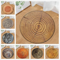 Round 3D Car Wood Grain PrintLiving Room Area Rug Kids Play Rug Chair Mat Bedroom Floormat Memory Foam Anti-Slip Bath Doormat