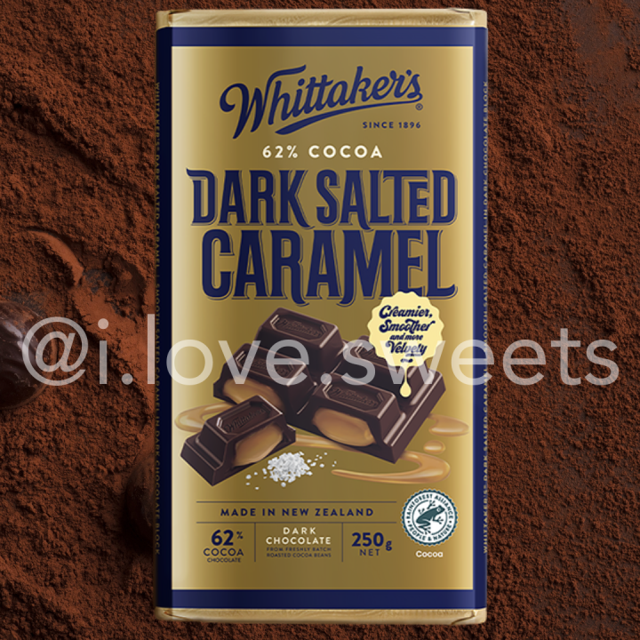 Whittakers Dark Salted Caramel Classic Chocolate Block 250g Lazada Ph 3436