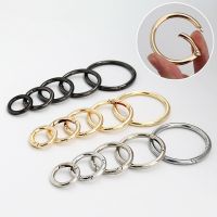 5pcs 18-60mm Metal O Ring Spring Clasps DIY Jewelry Openable Round Carabiner Keychain Bag Clip Hook Dog Chain Buckles Connector Exercise Bands